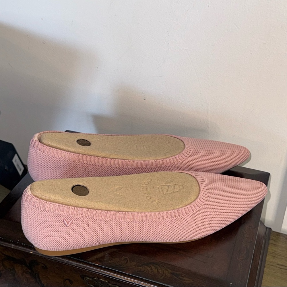 New Vivaia Flats Pink 9.5 Women’s Shoe Knit Casual Luxury - Picture 2 of 7